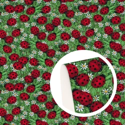 Животное с принтом «божья коровка» из искусственной кожи листы Синтетическая кожа нетканый рулон ткани-30x140 см для изготовления своими руками самодельное проектов банты волосов 34542