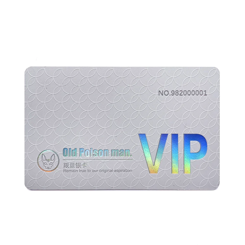 Custom Printed Luxury Hot Stamp Gold Foil Plastic Business Card PVC VIP Membership Gift Card