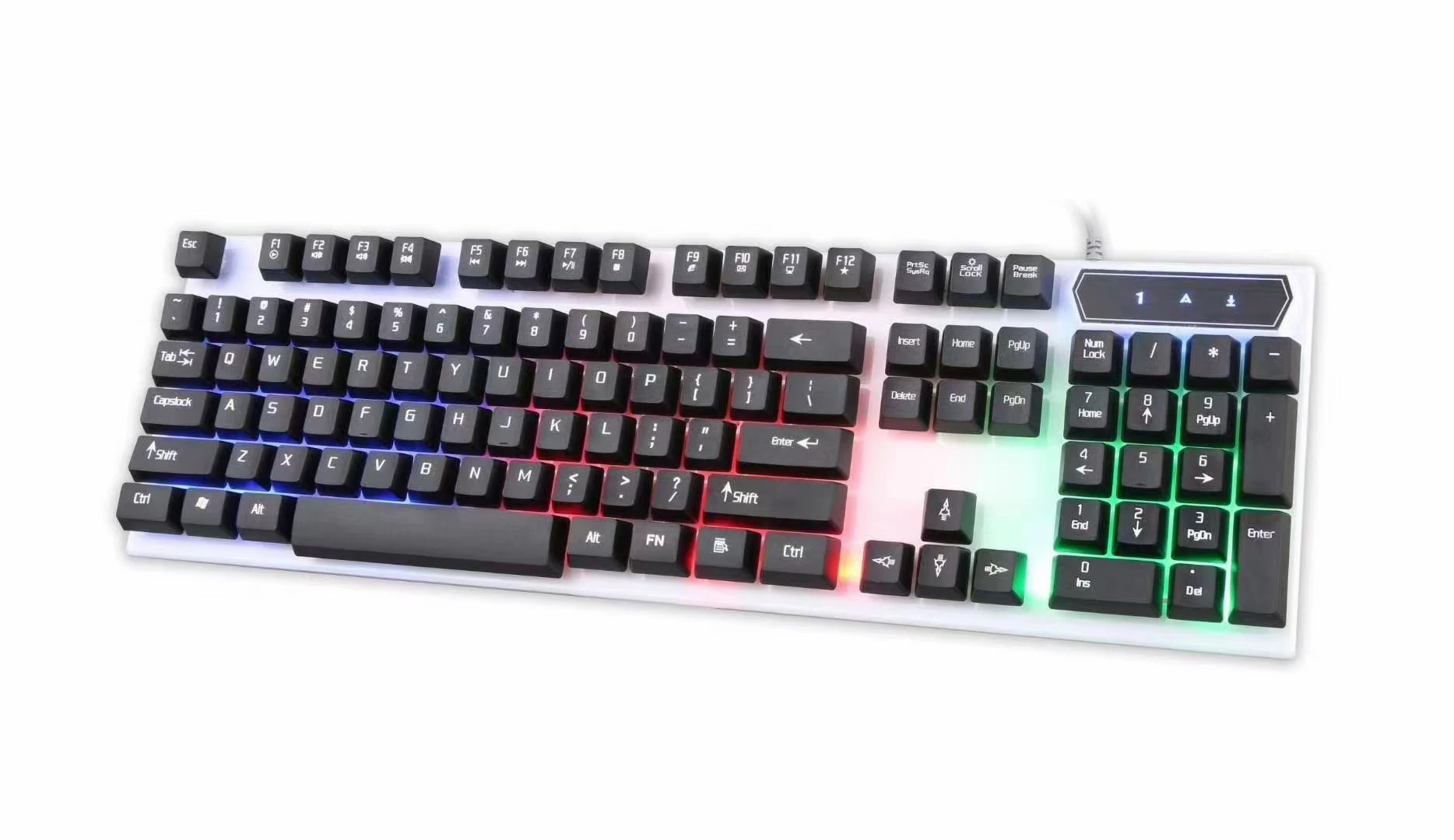 Испанский Арабский Таиланд Проводной USB настольный компьютер полноразмерная 3 цвета освещения геймера Механическая RGB клавиатура с подсветкой