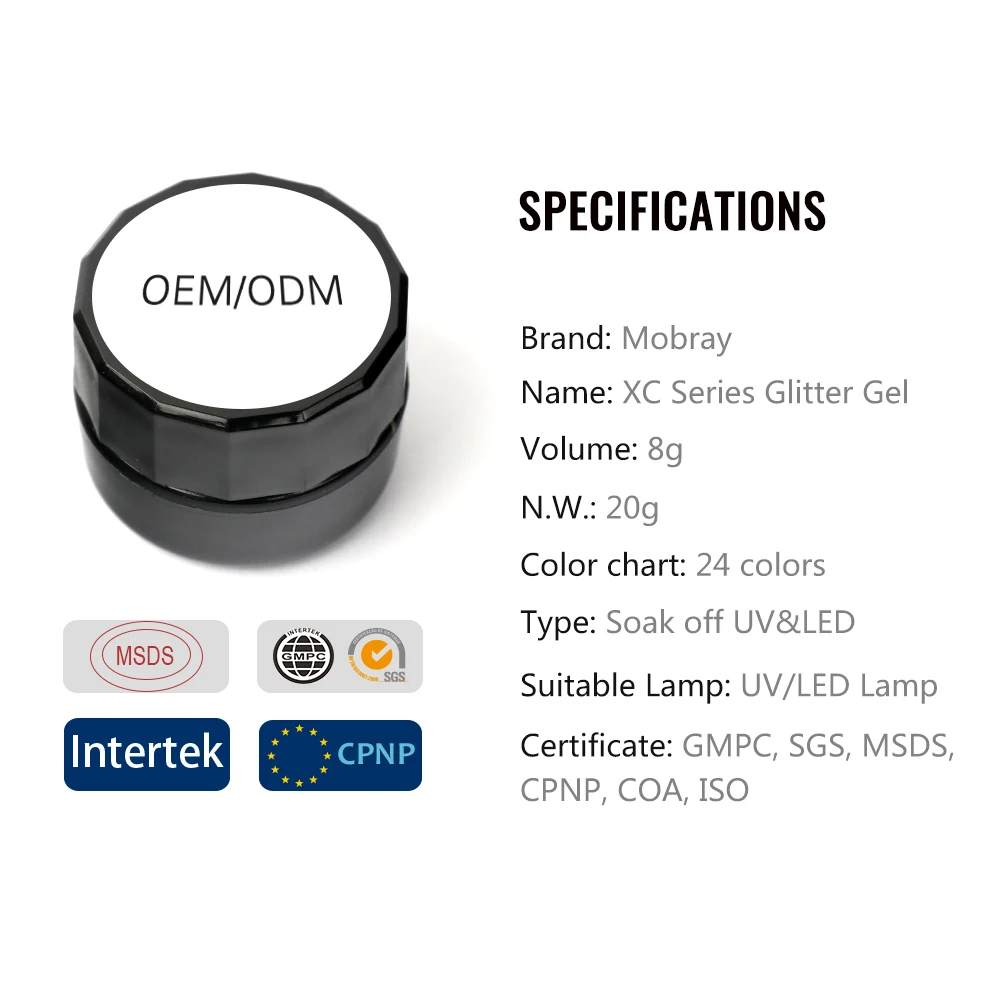 Mobray 2019 Hot Sale  Classic series 12 ml  Glitter diamond Gel Nail Polish