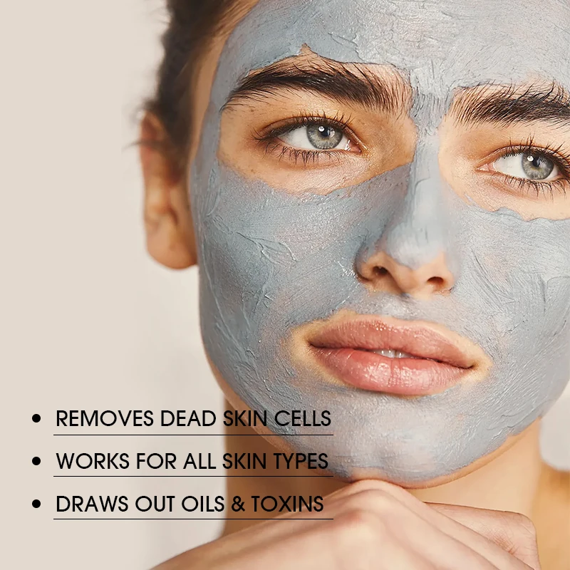 Men women oily skin pore minimizer deep cleansing face skin care and body mask dead sea mud mask