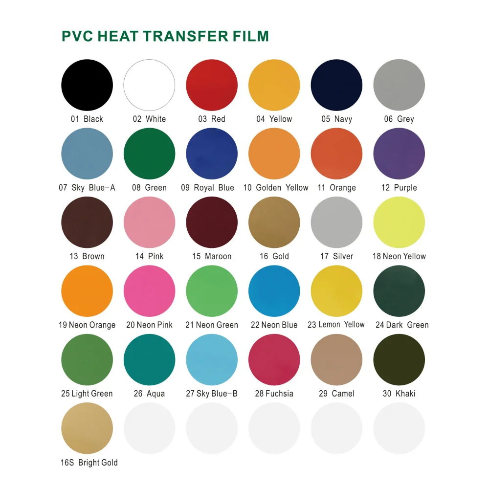 PVC Heat Transfer Vinyl 50CM*25M Roll Size Easily Cut Easily Weed And Peel Applied in T-Shirt Hat And Bags