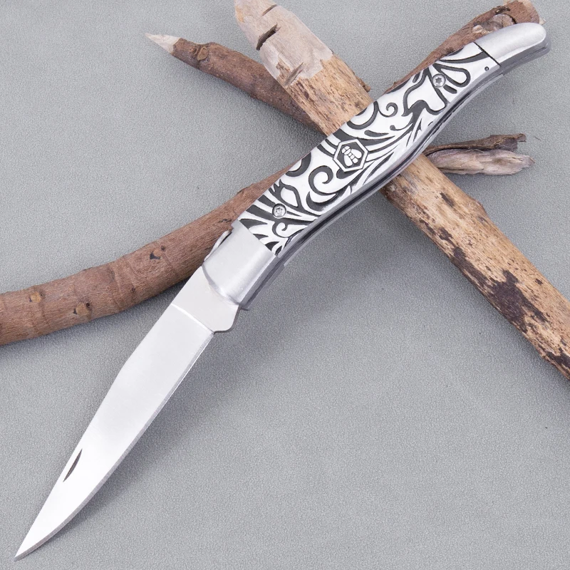 High Grade Survival Knife French Style Multipurpose Folding Knife with Aluminum Handle