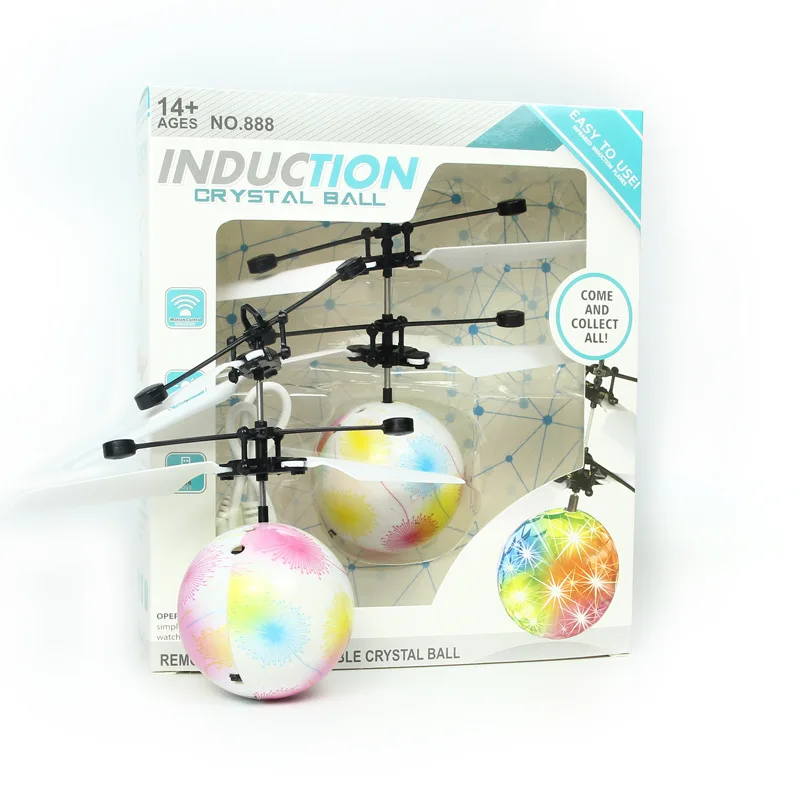 Flying Ball LED Luminous Kid Flight Balls Electronic Infrared Induction Aircraft Remote Control Toys Magic Sensing Helicopter