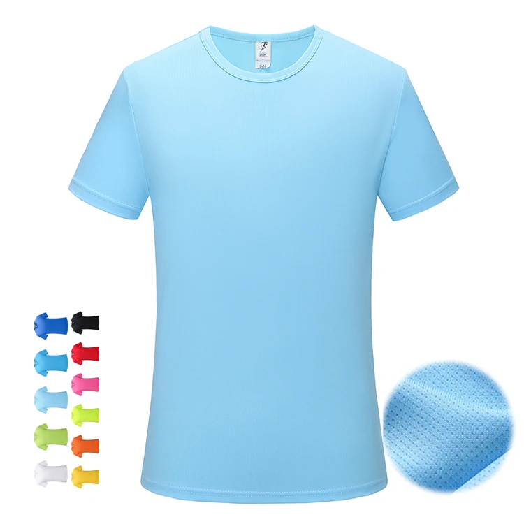 Plain Dry Fit T Shirts 200 GSM Blank Sport Tshirts 100 Polyester T Shirt Wholesale Running Custom Printing T-shirts