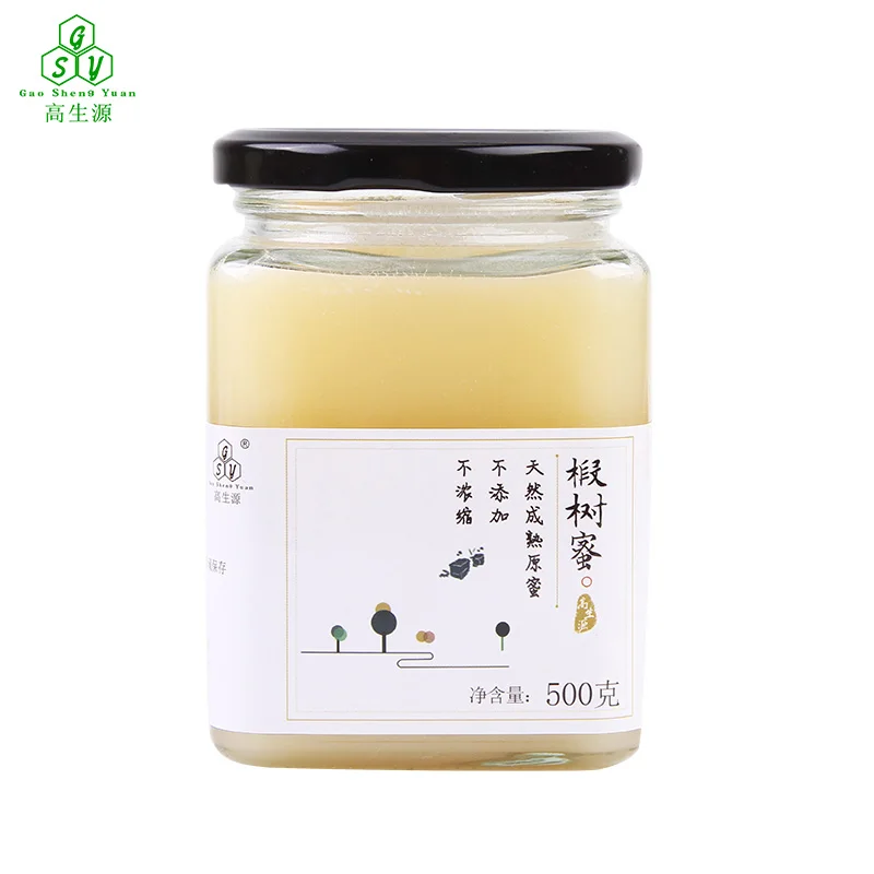 
Bottled package natural raw amber 100% linden honey 