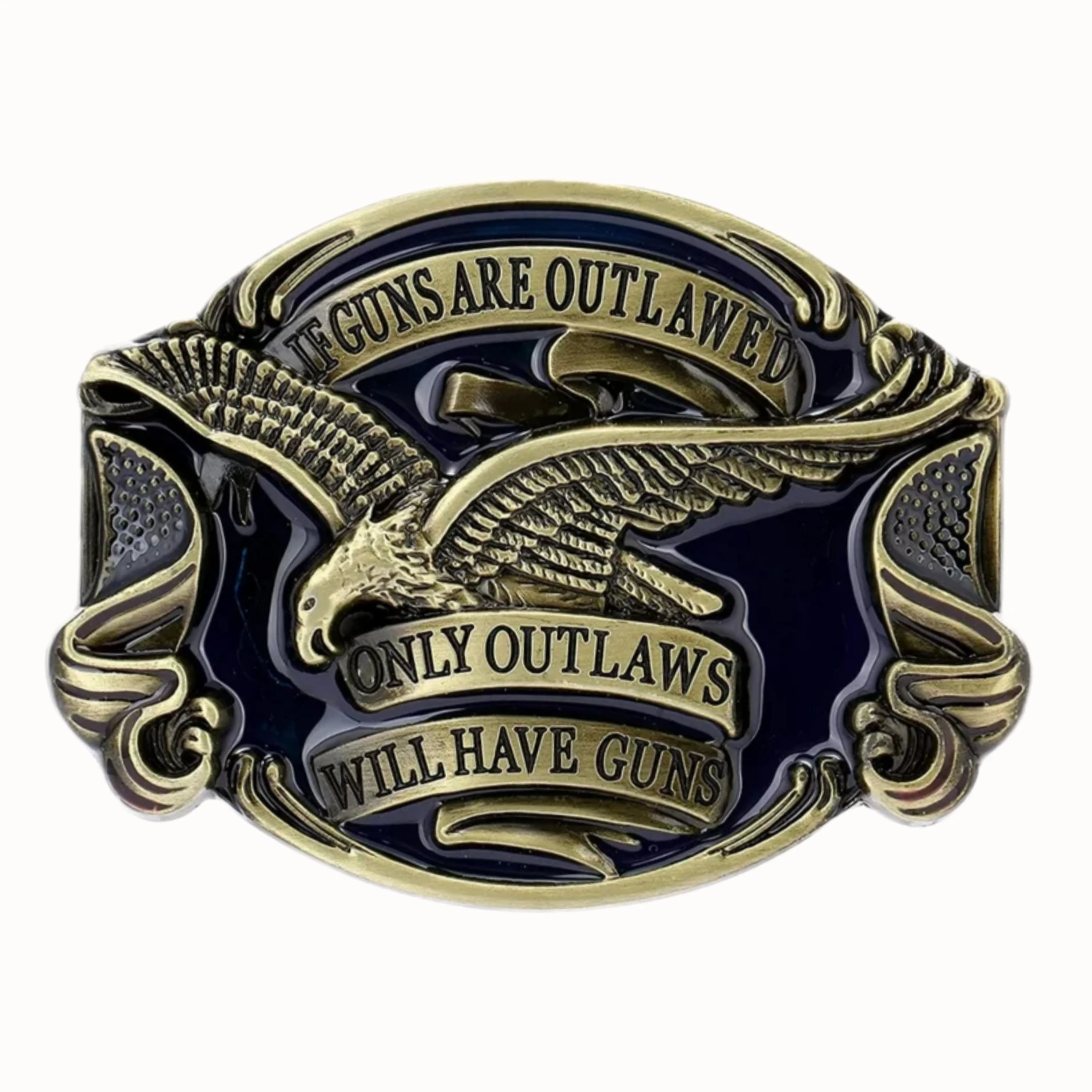 Cool Cowboy Style Bull Eagle Soft Enamel Filled Three-dimensional Antique Silver and Gold Plating Customized Only Belt Buckles