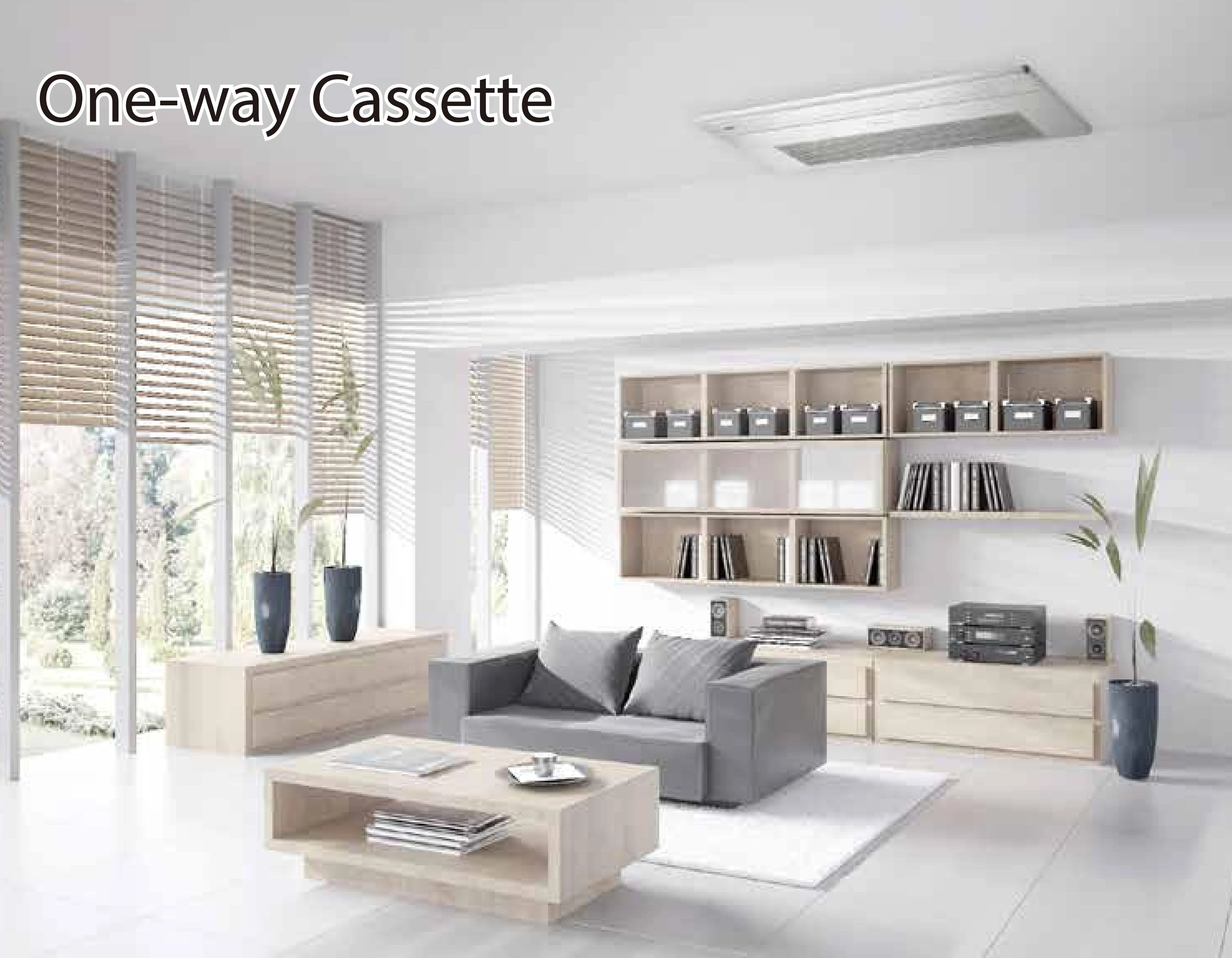 Midea havc system 7.1kw one way cassette indoor unit with  air conditioner wifi module for bedroom