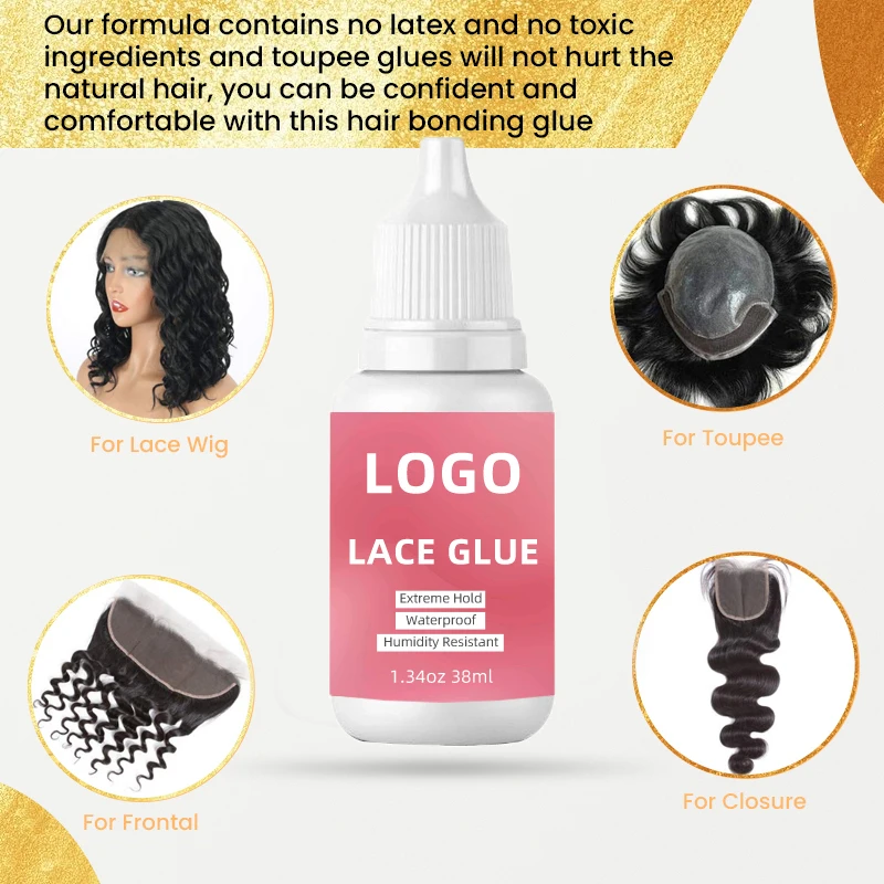 Wholesale Water Proof Sweat Resistant Latex Free Strong Extreme Hold Lace Glue Waterproof Strong Hold Extension Adhesive