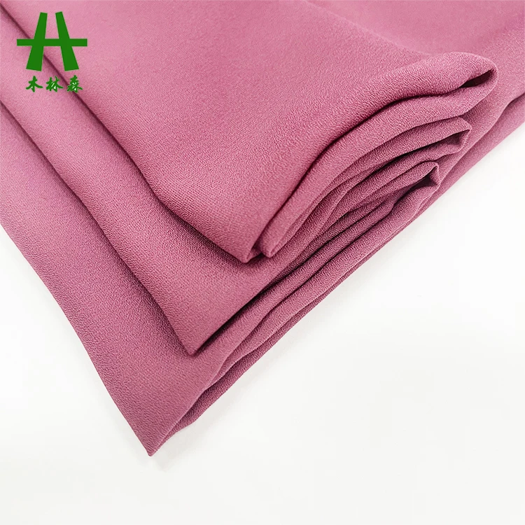 Mulinsen Textile Soft Touched Diamond Faille Crepe Woven Polyester Colored Pure Georgette Fabric