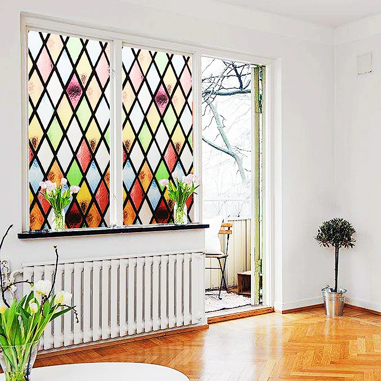 17.7'x 59' Self-adhesive Privacy Protection Frosted No Glue PP Static Window Film for home office