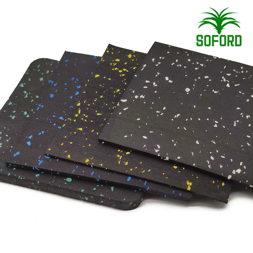 Cheap Fireproof Shockproof Gym Mats Rubber Protective Flooring  Industrial Rubber Flooring