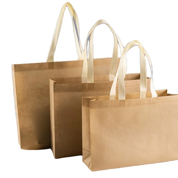 Eco-friendly fashion useful beautiful thickened clothing color bump hand printed logo non-woven shopping bag