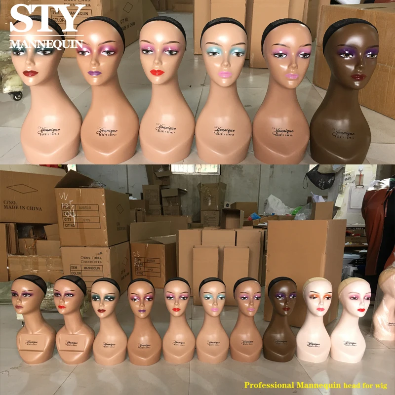Manufactures Price Wholesale African American Female Mannequin Head mannequin head wig stand mannequin