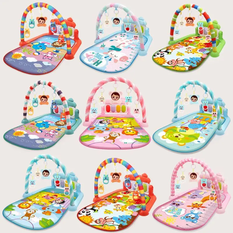 Wholesale Multi-functional Activity Fitness Sleeping Game Blanket Baby Play Gym Mat Baby Musical Mat with Pedal Piano