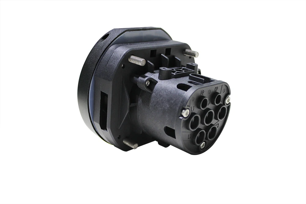 T2S type 2 socket wit protect shutter IEC 62196-2 socket EVSE Side TUV CE certificate