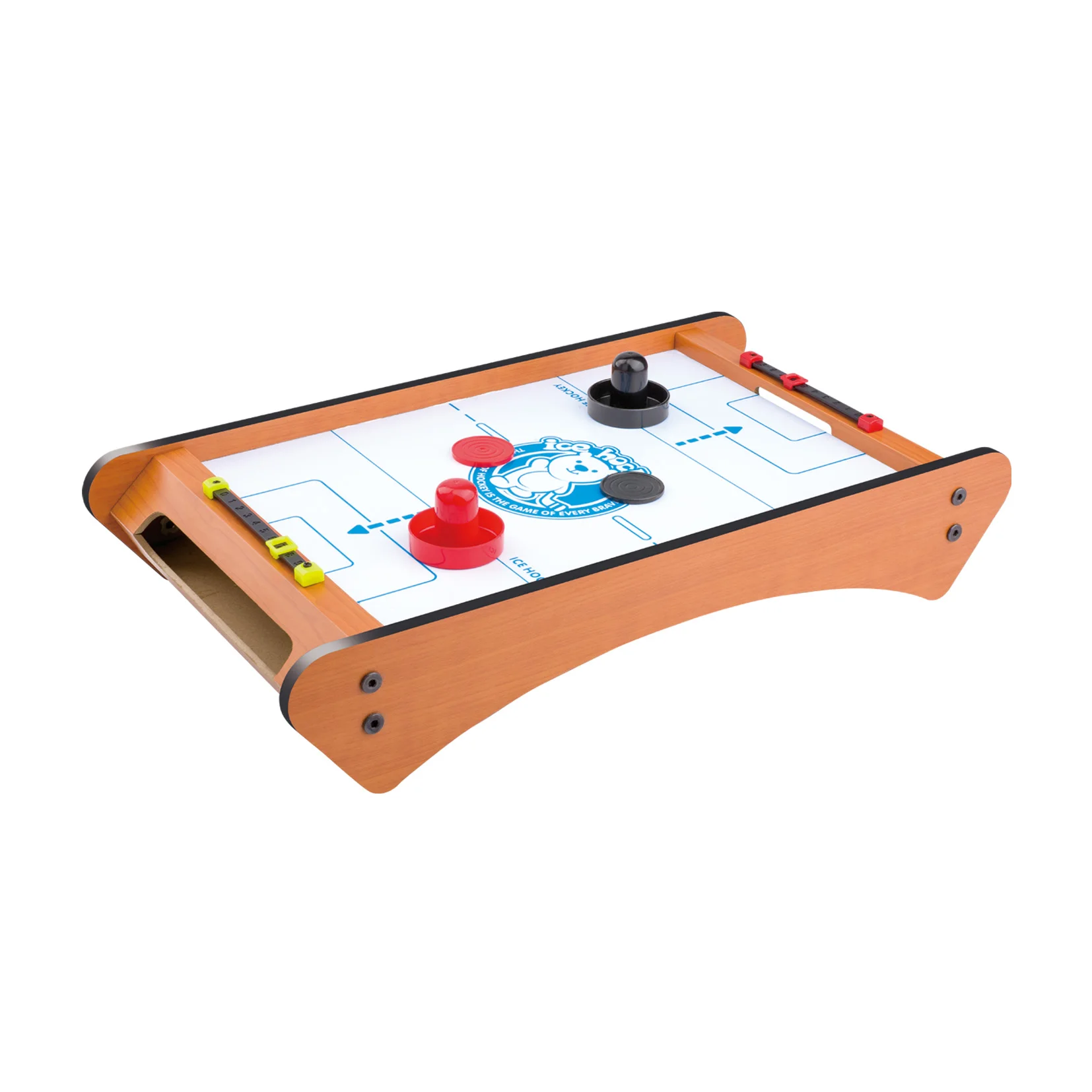 Popular indoor sport game mini wooden ice hockey table game air hockey for children family
