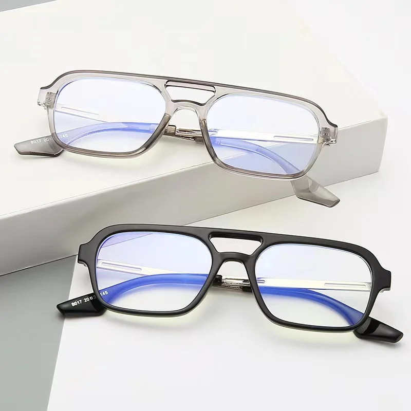 Очки в классической винтажной оправе I Vision для мужчин и женщин тонкие прозрачные цветные Квадратные аксессуары с блокировкой света из ПК