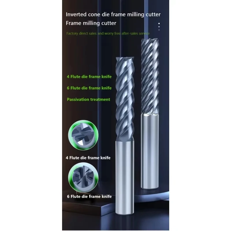 Carbide End Mill 6 8 10 12 14 16 18 20 25mm 6 Flutes Tungsten Cutter Tools CNC Finishing Metal Steel Machining Router