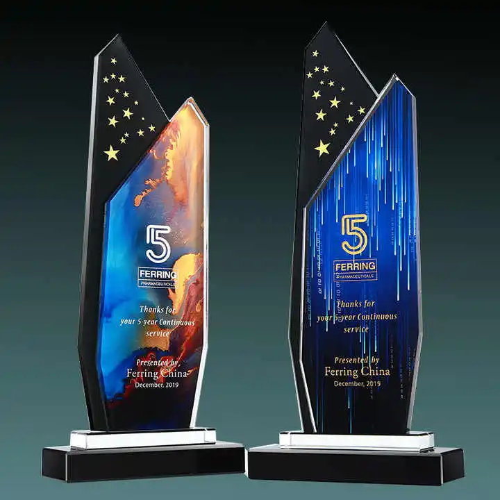 UV Printing Customized Champion Award Crystal Award Trophy