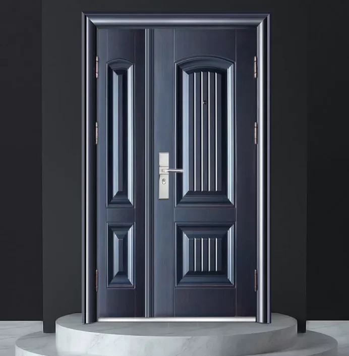 Factory design exterior safety steel doors for home stainless steel glass door dealer sales