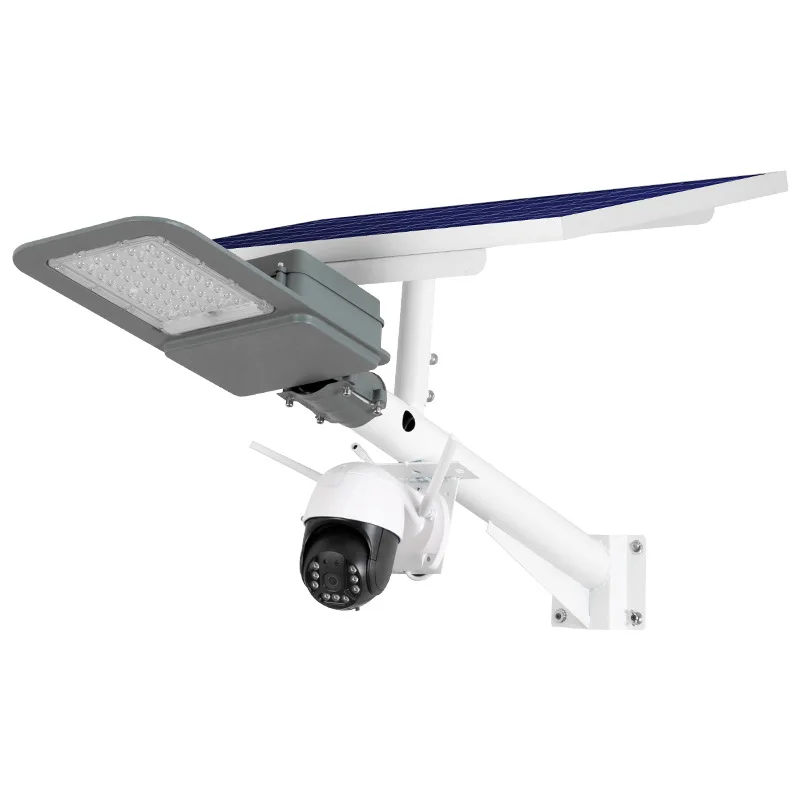 Outdoor Ip65 Waterproof Dusk to Dawn Led Security Flood Lamp Remote Control 300w Solar Street Lights With Cctv Camera 4g Wifi