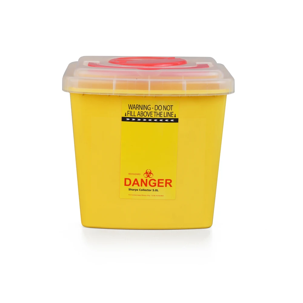 5 Litre plastic hospital use medical sharp container disposable medical online