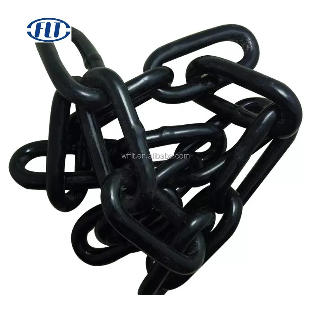 g80 11mm  12mm 13mm Alloy Powder Coating Lashing Chain with J/C type hook /flat hook