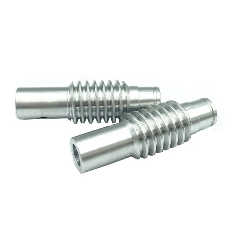 Custom Precision CNC Turning Steel Transmission Worm Gear Shaft