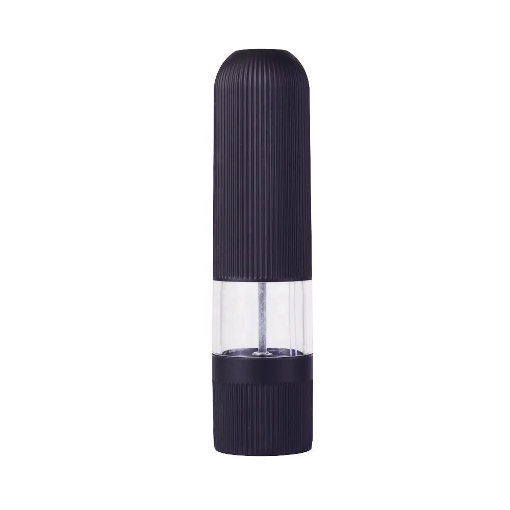 Gravity Automatic Electric ABS Battery Operated Salt And Pepper Mill Set Soft Feel Electric Plastic Salt Pepper Mill