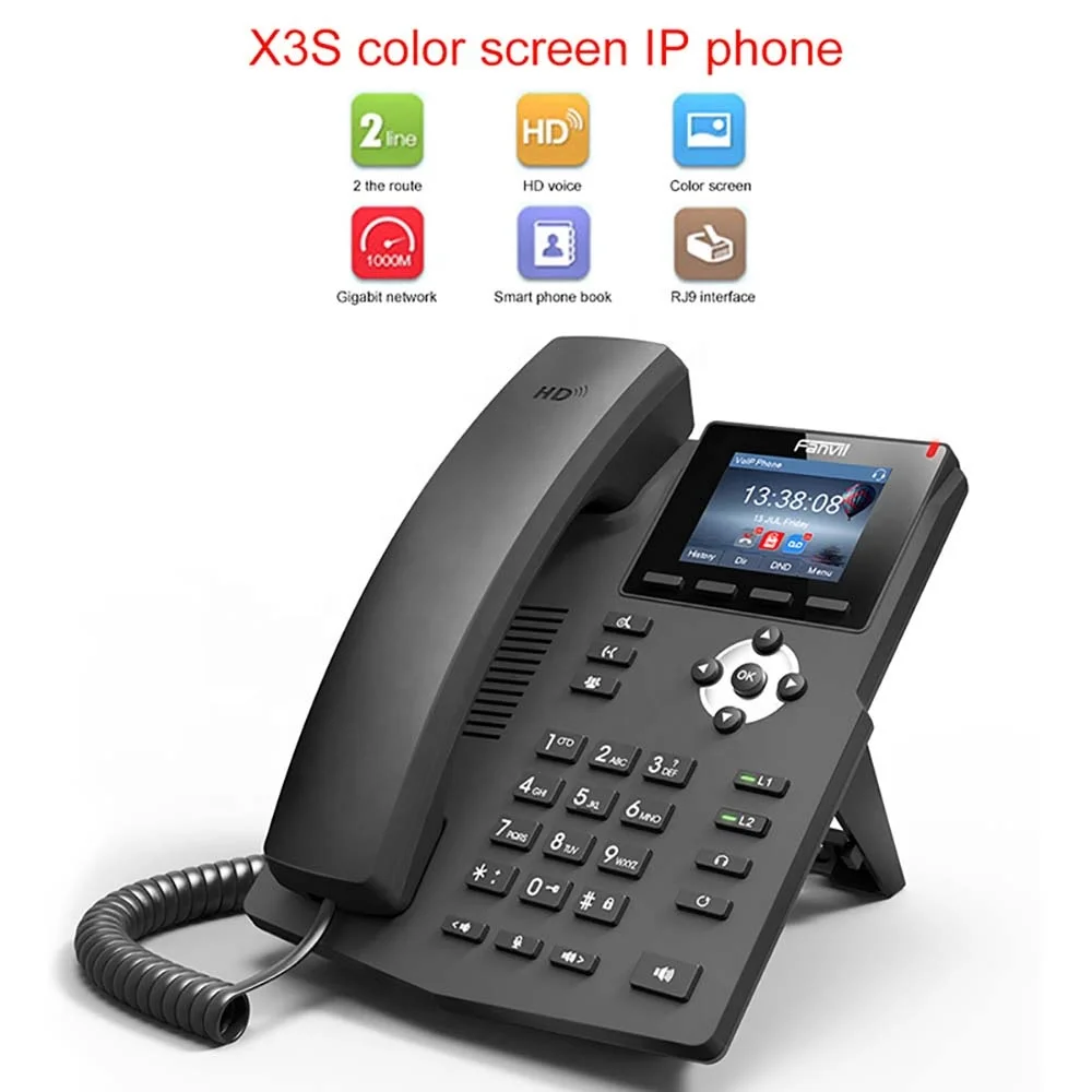  Fanvil X3SP 2 4 дюймовый цветной экран SIP телефон поддерживает POE Sip Voip
