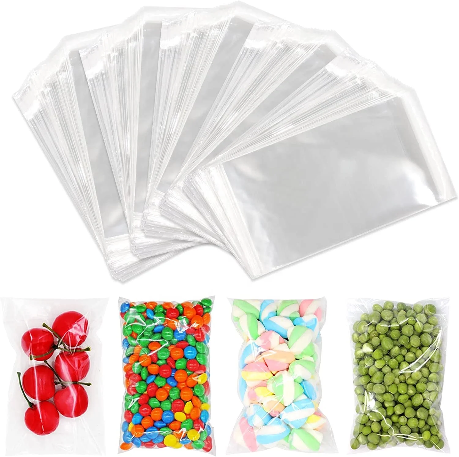 Clear Resealable Self Adhesive Bag Plastic Cellophane Bags Packing Clothing Bags
