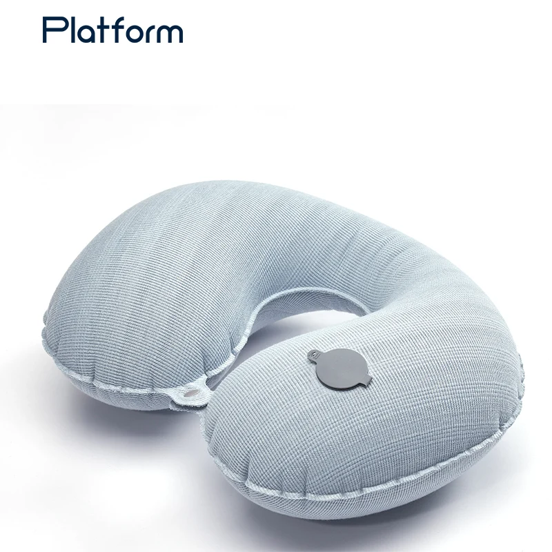 Travel Headrest Folding U-Shape Automatic Inflatable Travel Pillow Neck Pillow Car Air Inflatable Pillows