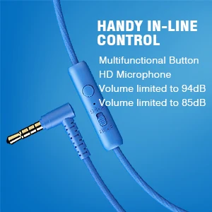 Children Headphones with Microphone 3.5mm Jack Stereo On-Ear Headphones with 1.5M Tangle-Free Cord Wired Kids Headset