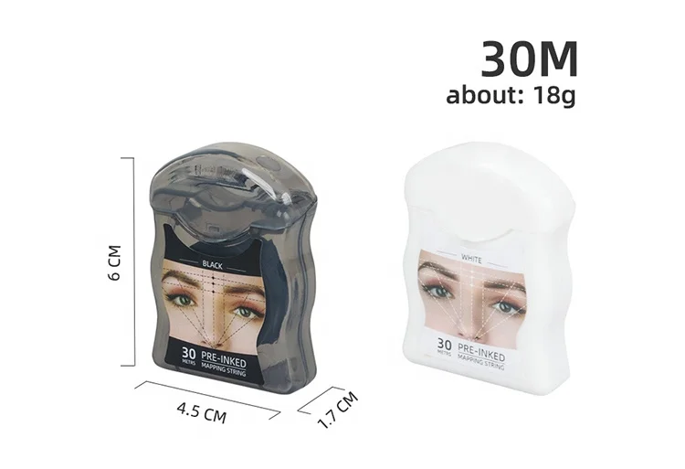Eyebrow Positioning Line Box Ink Microblading  Measure Symmetry Marks 30M Tattoo Dyeing Tool Mapping String