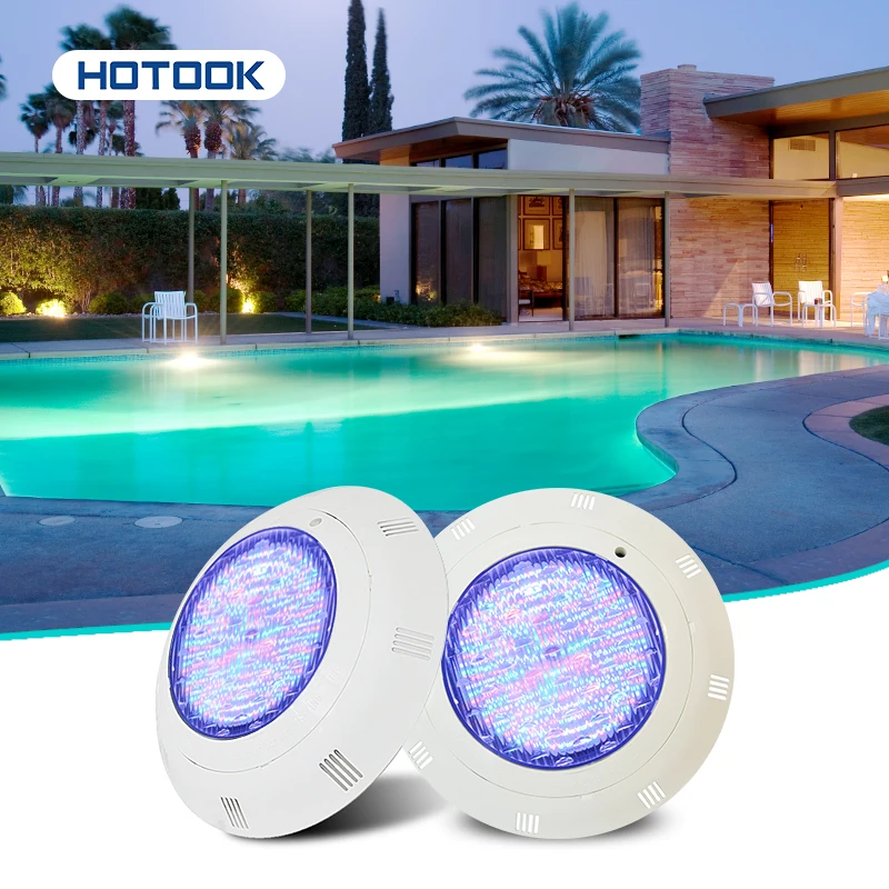 HOTOOK Pool Lamp 12V Ac Wall Mounted Remote Control Color Changing Rgb Ip68 Underwater Waterproof Led Swimming Pool Lights