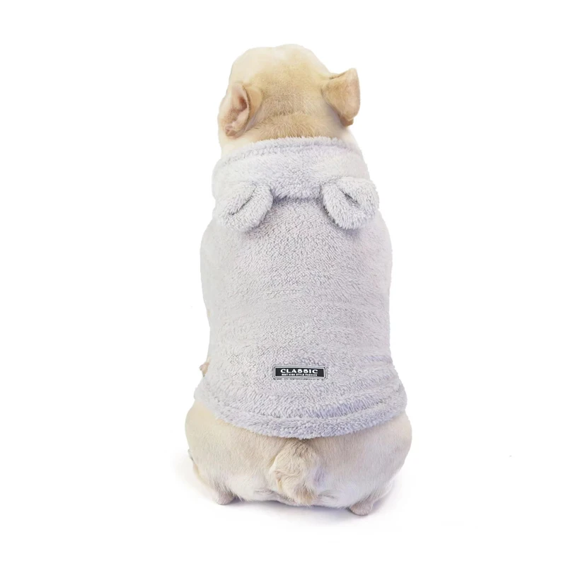 Fashion Dog Hoodie Winter Warm Clothes Coat Jacket polar fleece French Bulldog Teddy Clothing For Small Pet Products