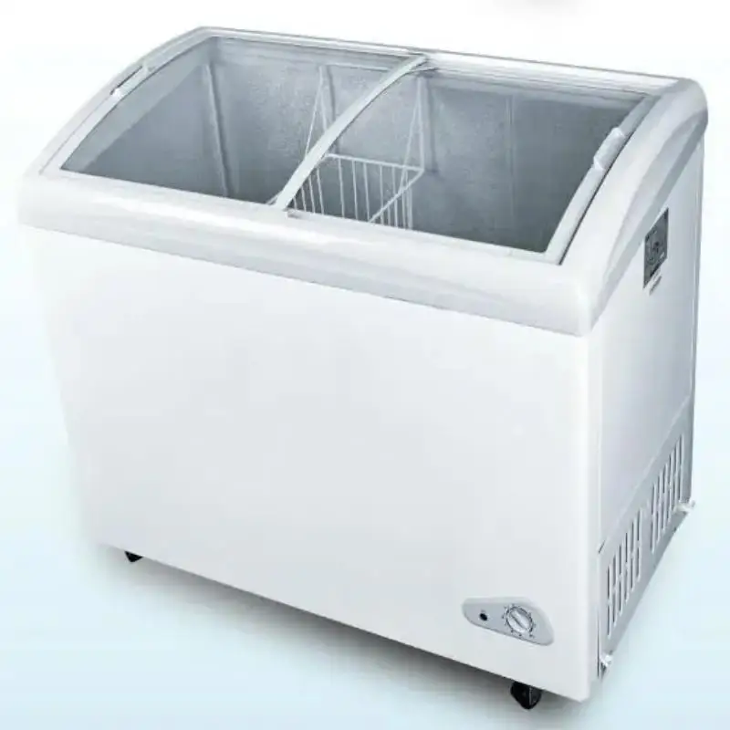 2023 Commercial Good Quality 72L Mini Capacity Chest Freezer With Embossed Aluminium Panels