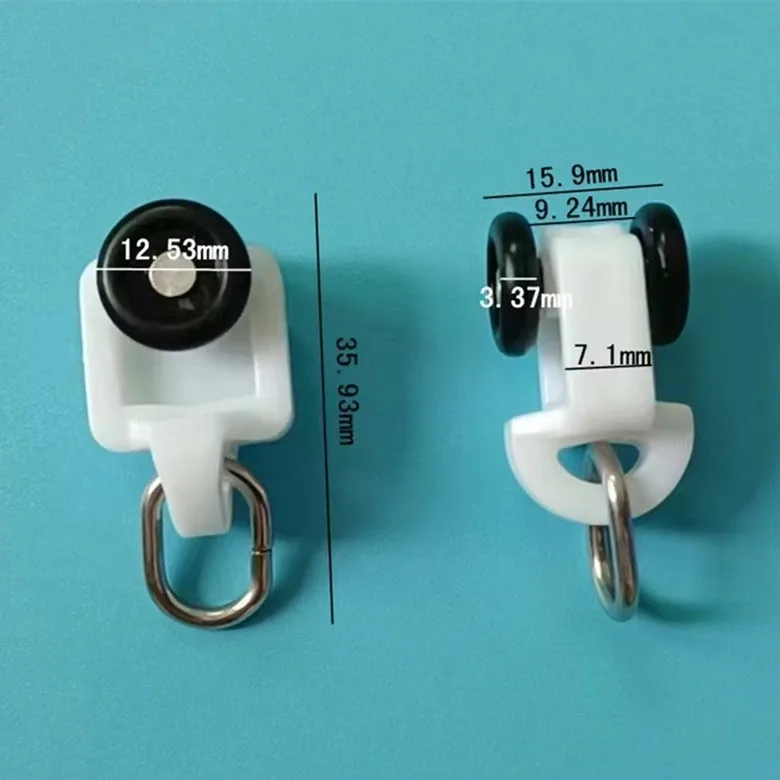 Factory wholesale curtain track runners, in stock different kinds of curtain rail wheels