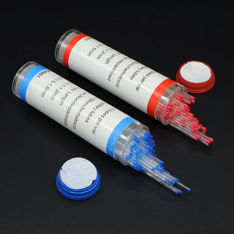 Hot sell 75mm non micro hematocrit heparinized capillary glass tubes