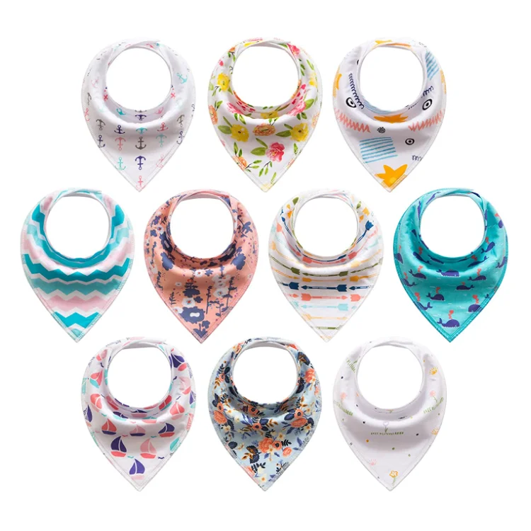 Custom Print Organic Cotton Disposable Baby Clothing Bib