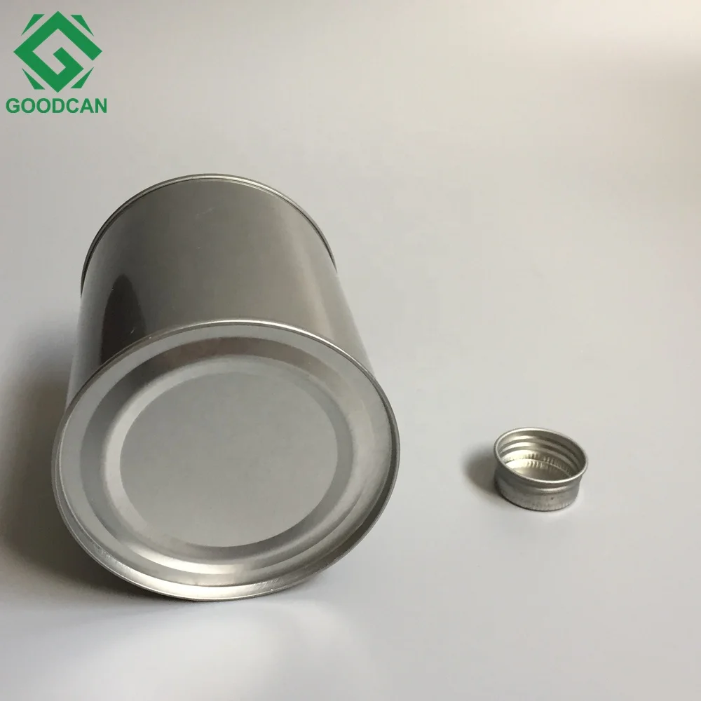 Low price wholesale custom 0.5 liter metal tin bottle with small crew cup for brake fluid