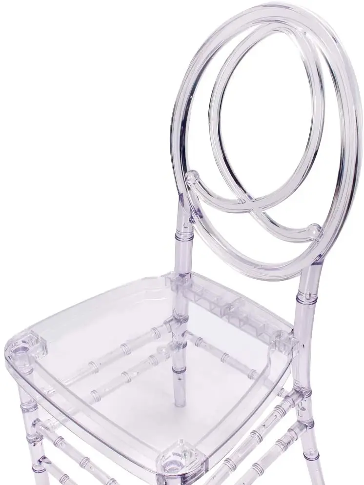 Round shape clear acrylic transparent plastic wedding polycarbonate resin chair