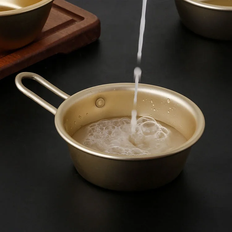 stainless steel Korean-style Seasoning sauce Multipurpose With handle rice wine bowl
