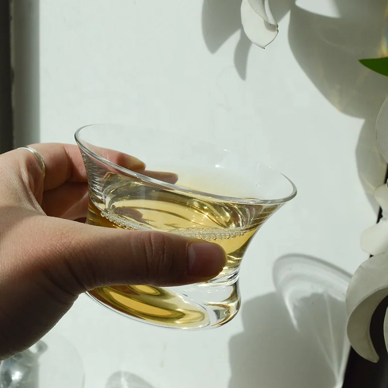 Japanese Edo Kiriko Whiskey Spin Glass Neat Bowl Collection Crystal Whisky Cup