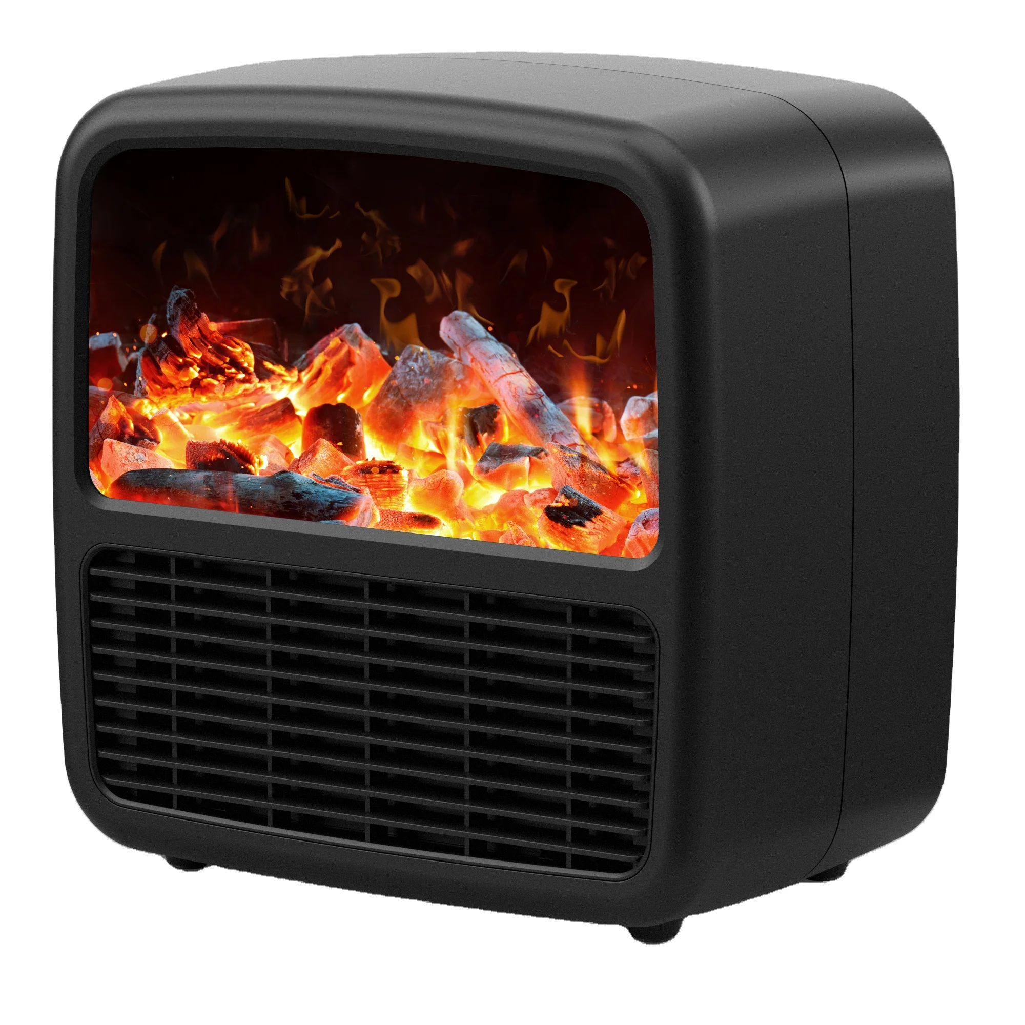 3D Carbon Flame Pattern New N6 Heater Household Electric Heater Indoor Small Desktop Ceramic Air Warmer