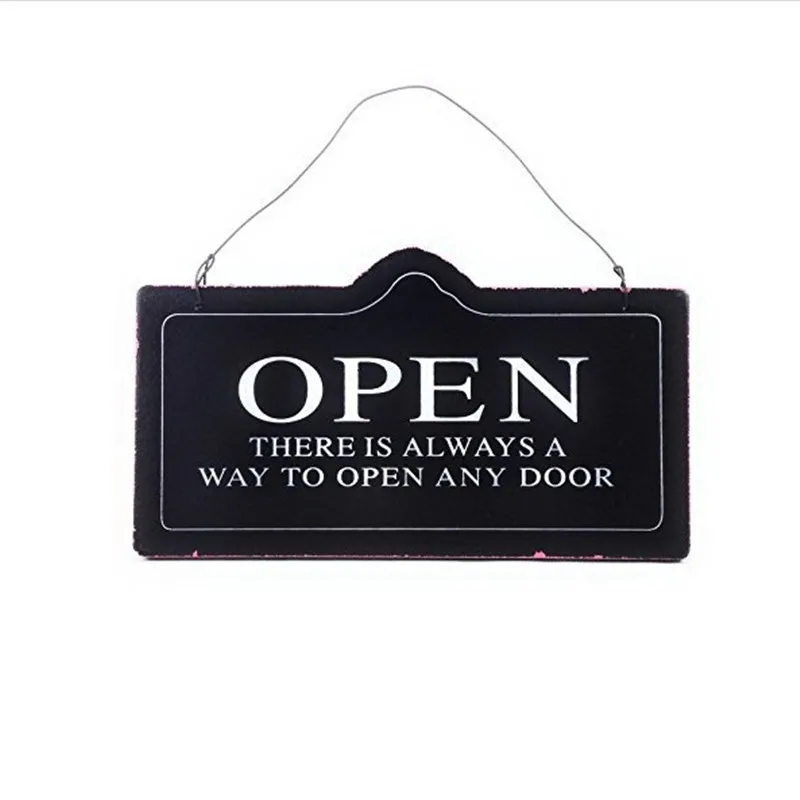 Open Closed Door Hanging Welcome Sign Plaque, Vintage Wooden open close sign board, Bar Beer Pizza Pharmacy Sign Board Open sign