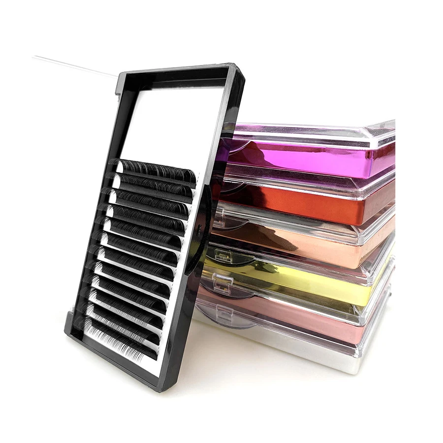 individual lashes wholesale matte black lash extensions hand made volume mink individual silk eyelash extensions