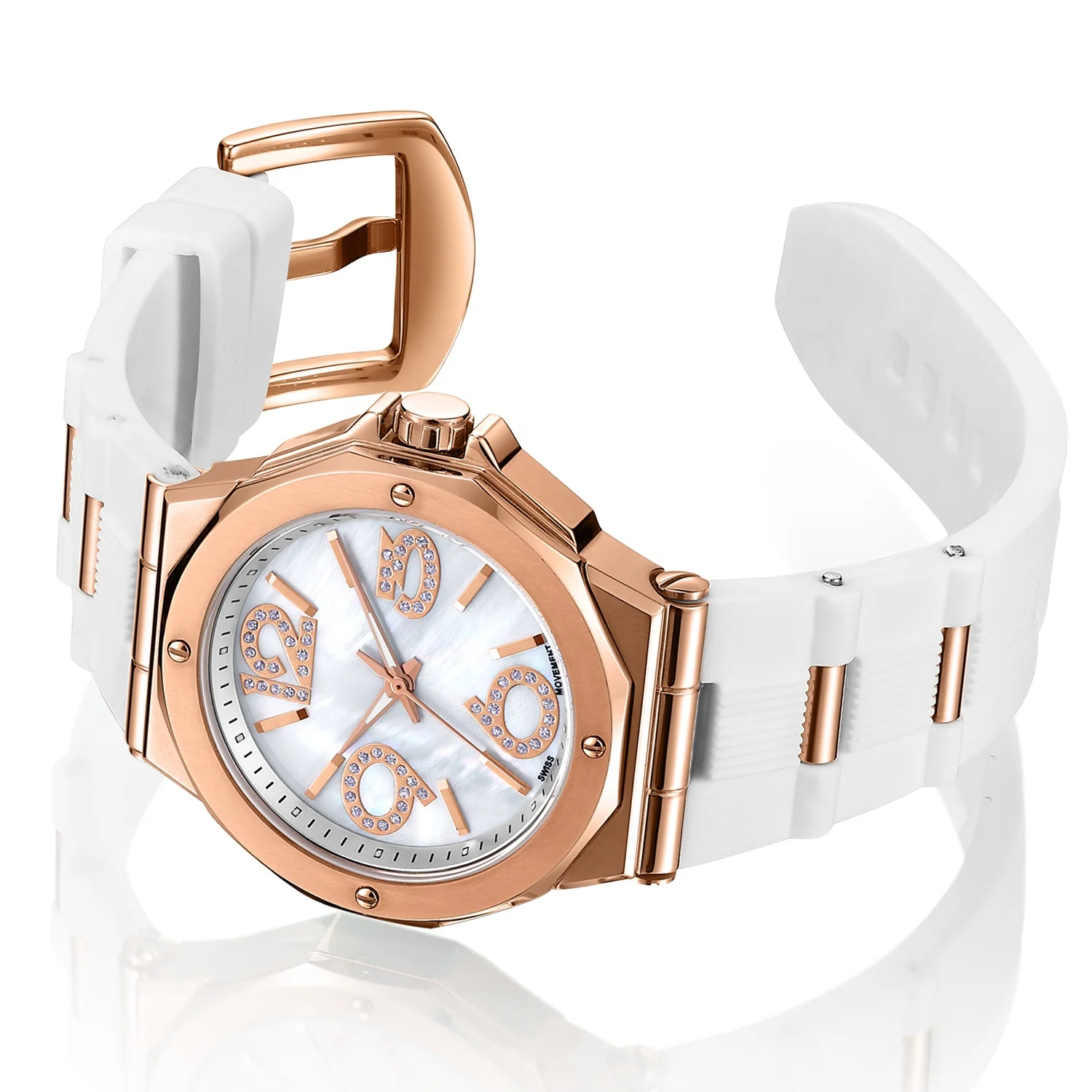 High Quality Luxury Brand Rose Gold Fashion Lady Sport Wrist watch Quartz Women Watches