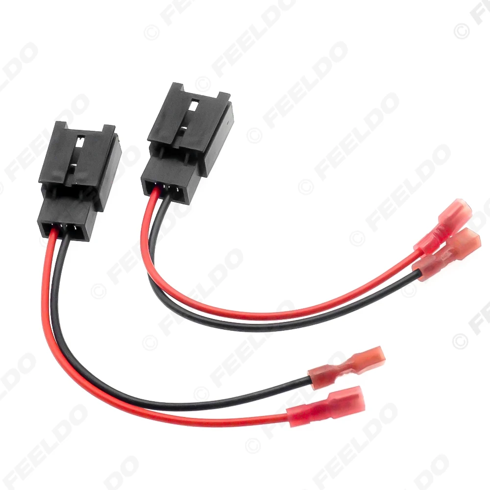 2pcs Car 2Pin Stereo Speaker Wire Harness Adaptors For Peugeot Auto Speaker Replacement Connection Wiring Plug Cables